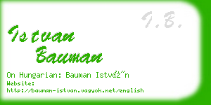 istvan bauman business card